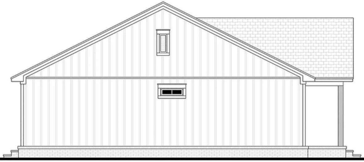 Left Elevation for House Plan #306902
