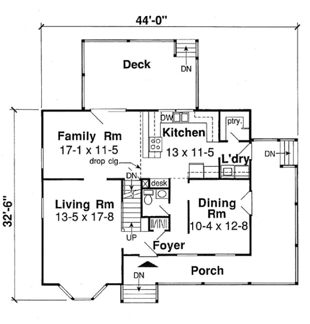 Main Floor Plan for House Plan #187591