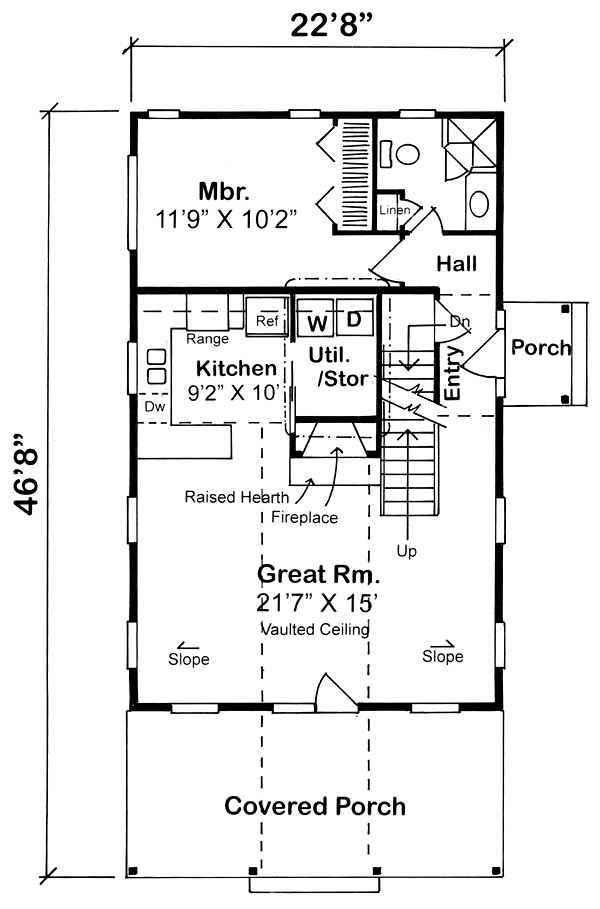 Main Floor Plan for House Plan #183211