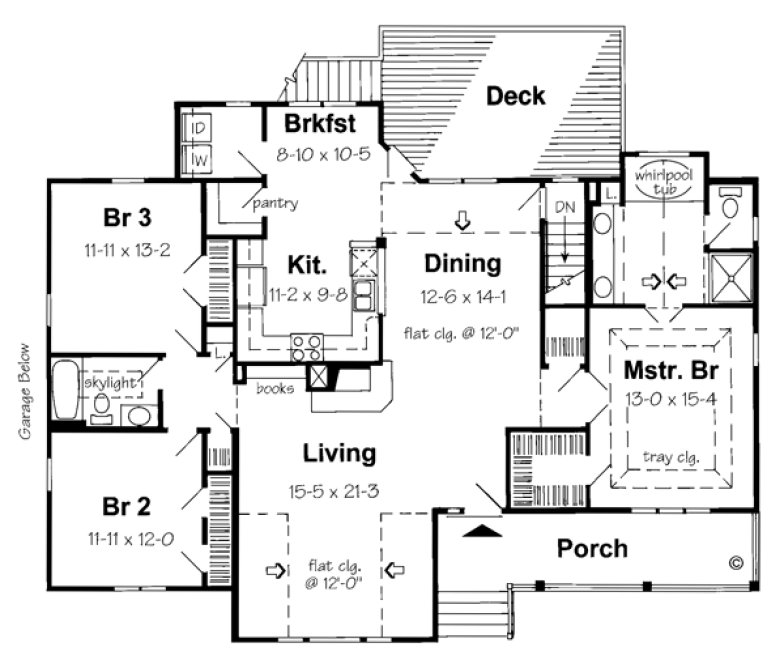 Main Floor Plan for House Plan #181281