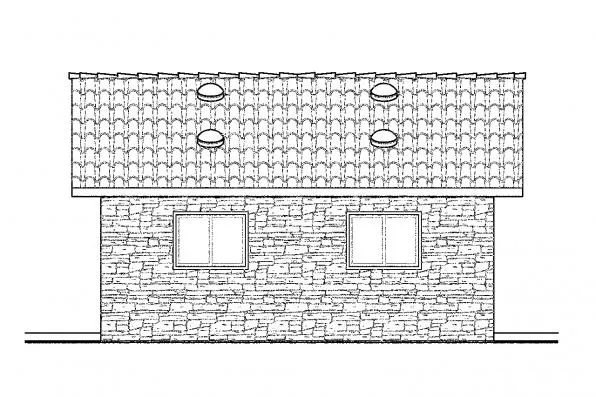 Left Elevation for House Plan #341002