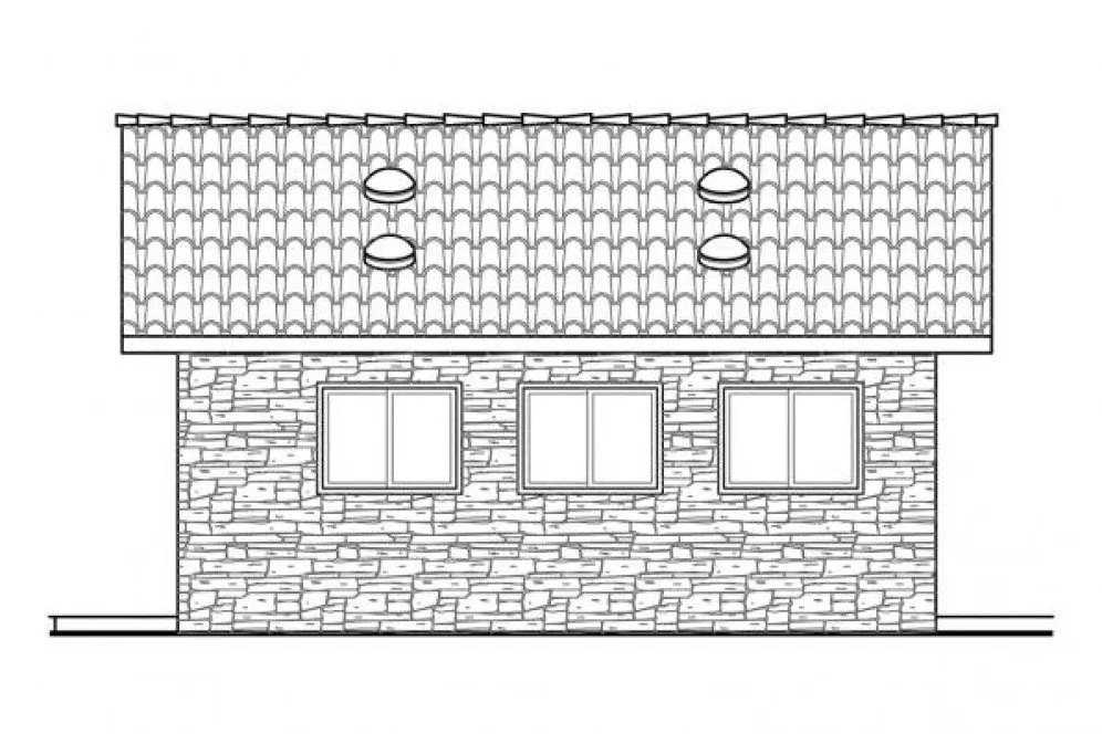Right Elevation for House Plan #341002