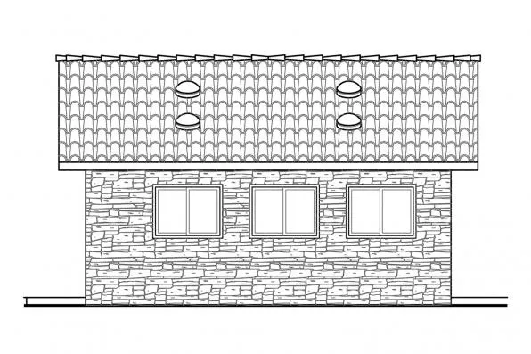 Right Elevation for House Plan #341002