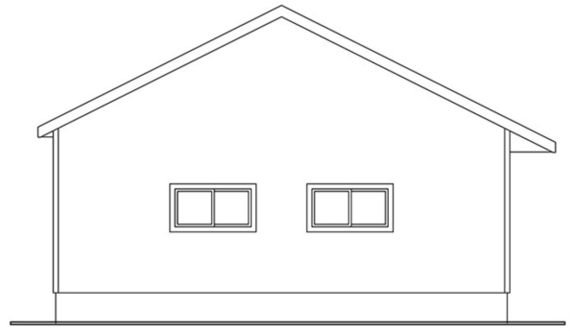 Left Elevation for House Plan #342002