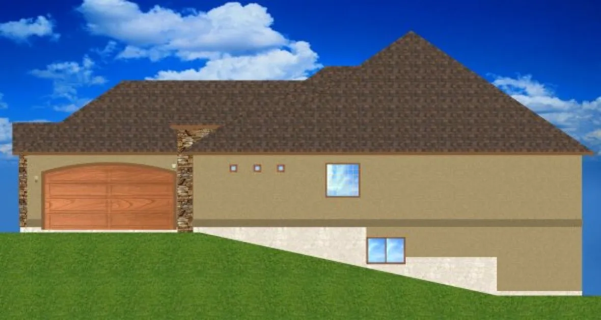 Right Elevation for House Plan #195020