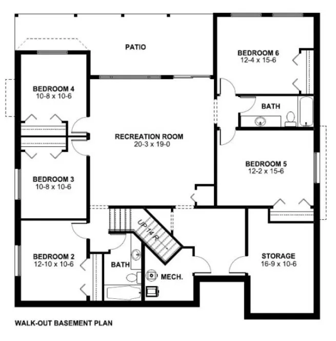 Basement Plan for House Plan #195020