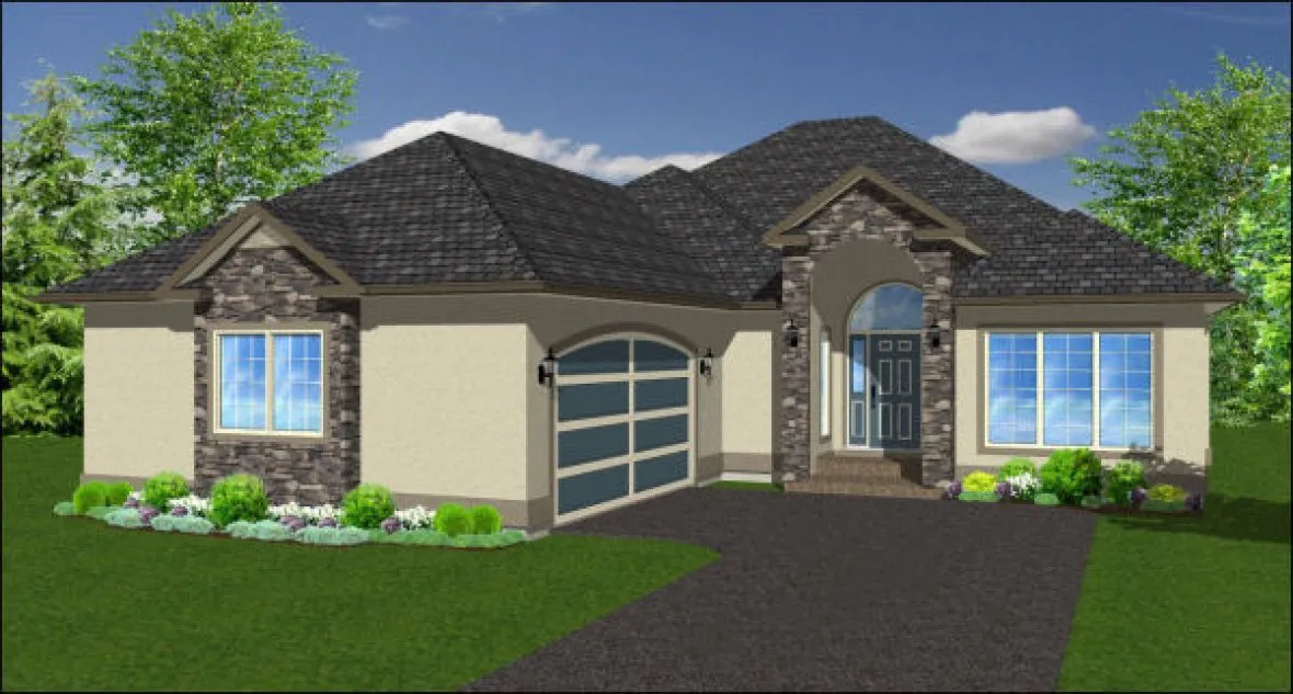 Full Rendering for House Plan #195020