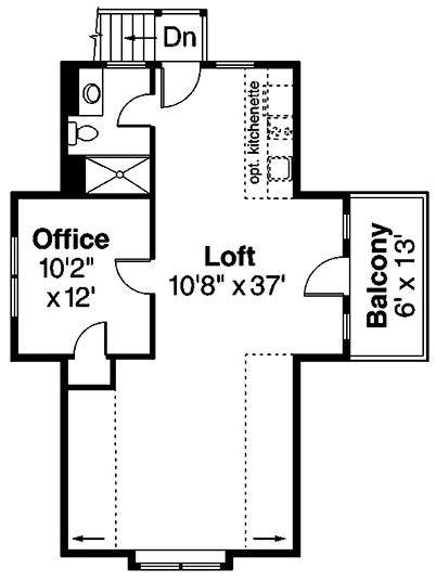 Second Floor Plan for House Plan #340202