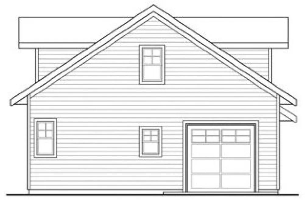 Rear Elevation for House Plan #344202