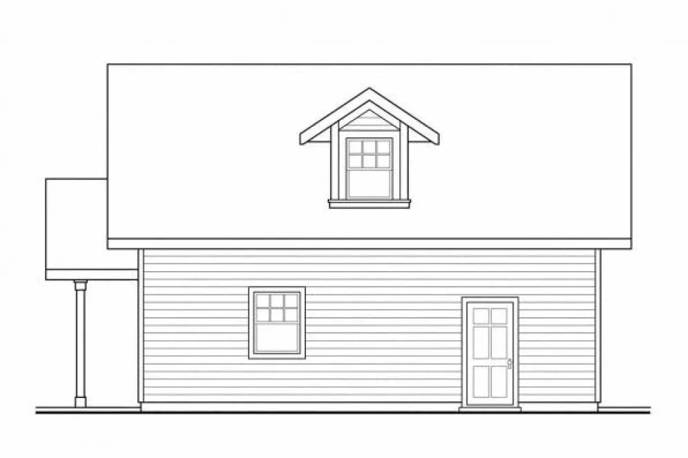 Right Elevation for House Plan #344202