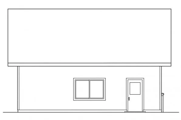Left Elevation for House Plan #345002