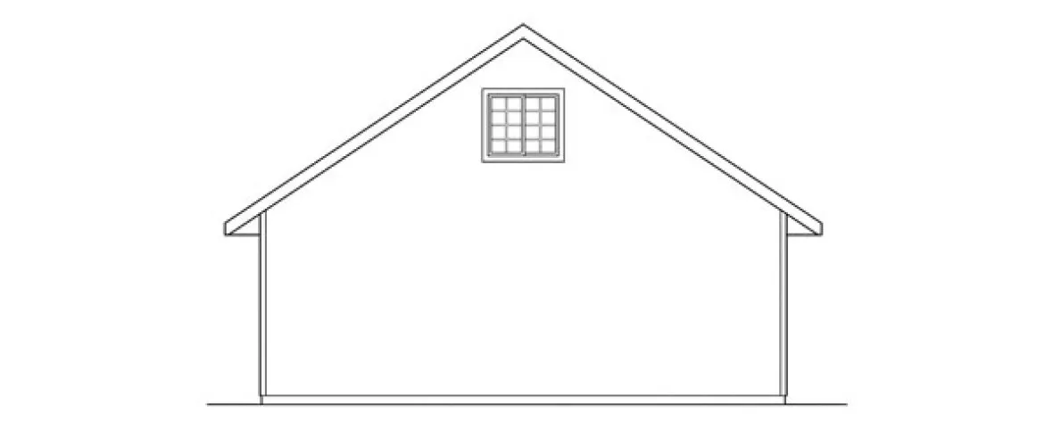 Rear Elevation for House Plan #345002