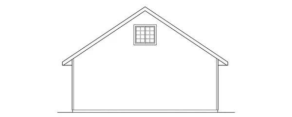 Rear Elevation for House Plan #345002