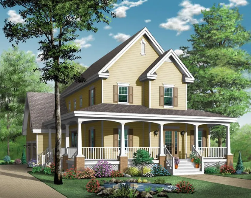 Full Rendering for House Plan #145283