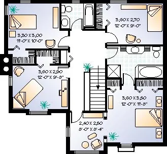 Second Floor Plan for House Plan #144562