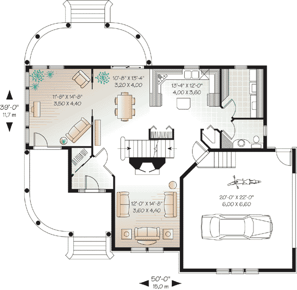 Main Floor Plan for House Plan #149902