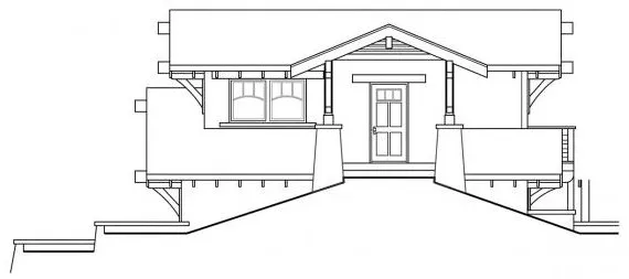 Right Elevation for House Plan #348002