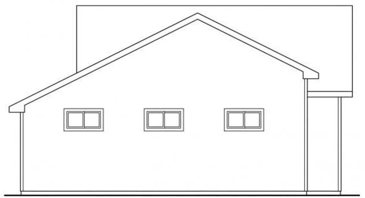 Left Elevation for House Plan #342202