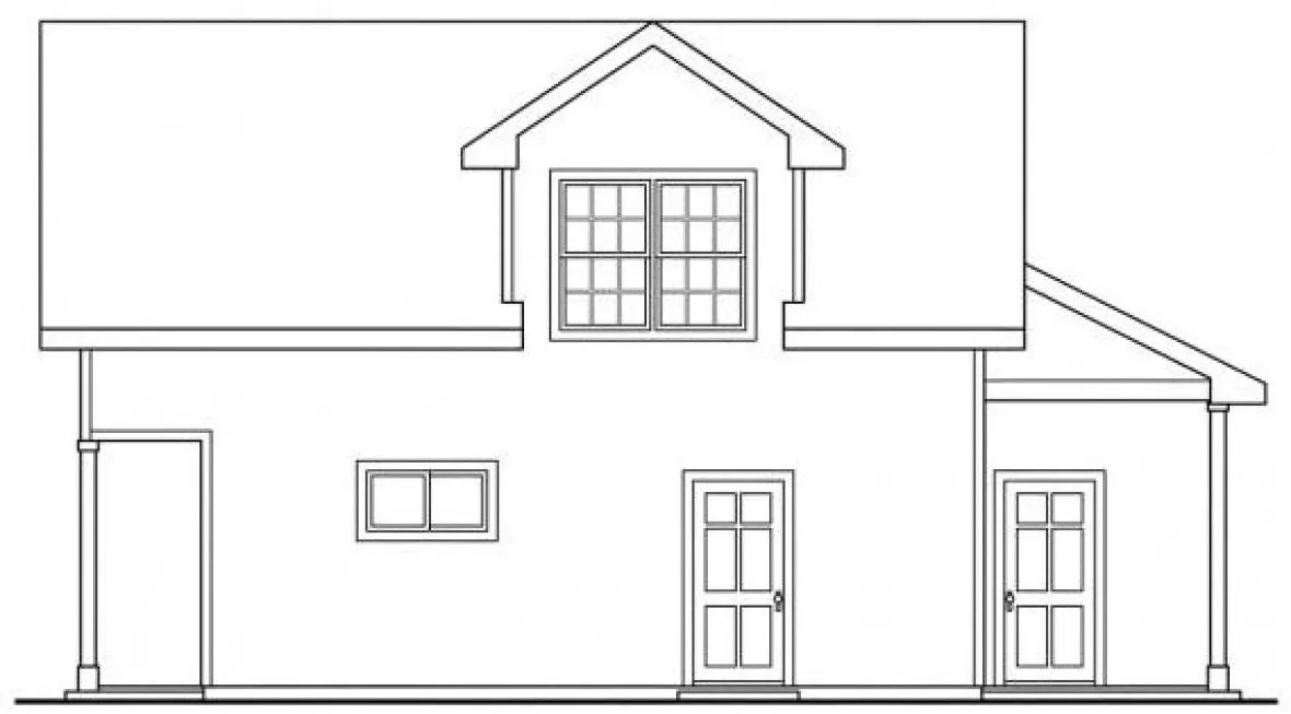 Right Elevation for House Plan #342202