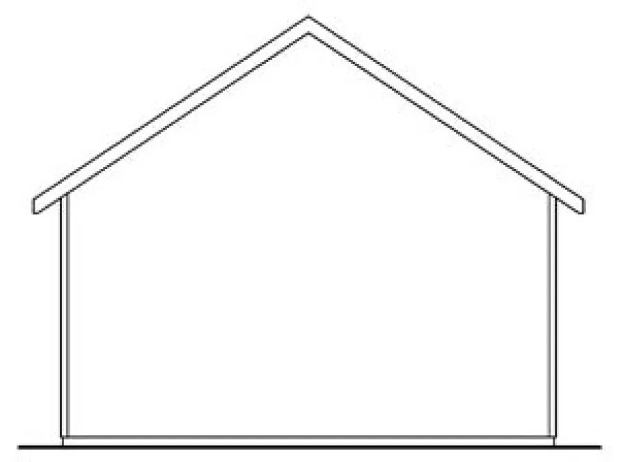 Rear Elevation for House Plan #343002