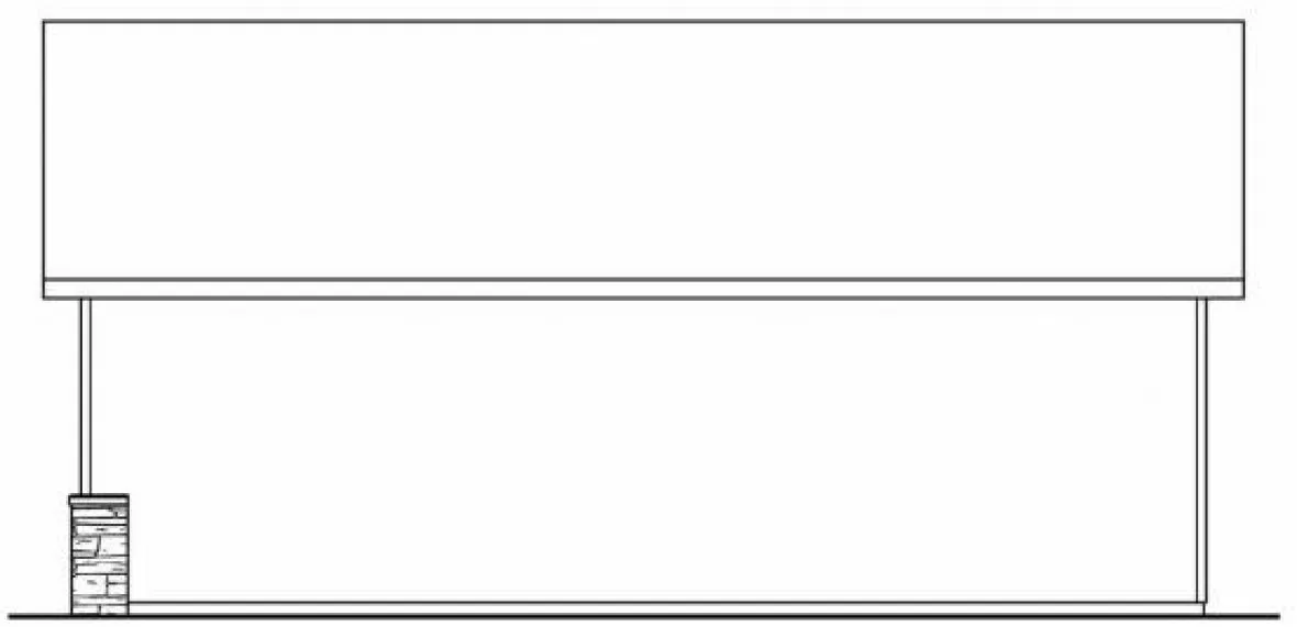 Right Elevation for House Plan #343002