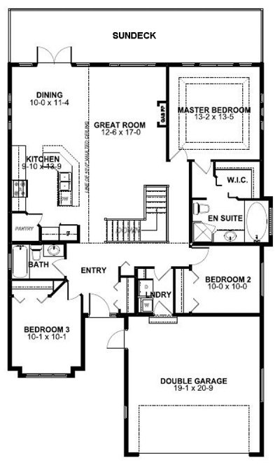 Main Floor Plan for House Plan #195056