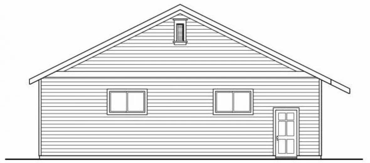 Left Elevation for House Plan #347302