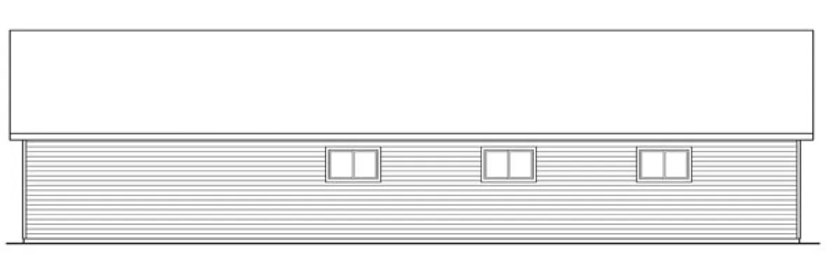 Rear Elevation for House Plan #347302