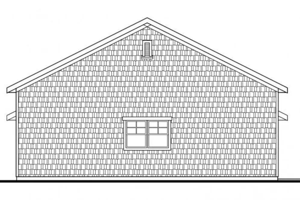 Left Elevation for House Plan #342402