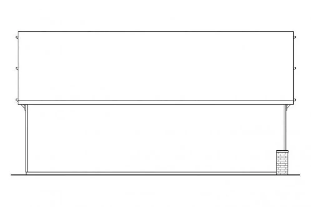 Left Elevation for House Plan #346402