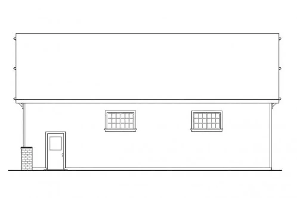 Right Elevation for House Plan #346402