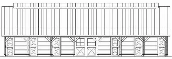 Left Elevation for House Plan #347402