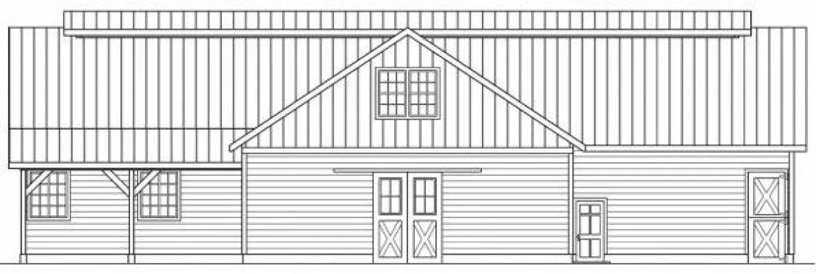 Right Elevation for House Plan #347402