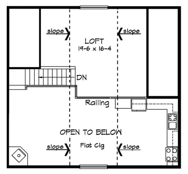 Attic Plan for House Plan #185521