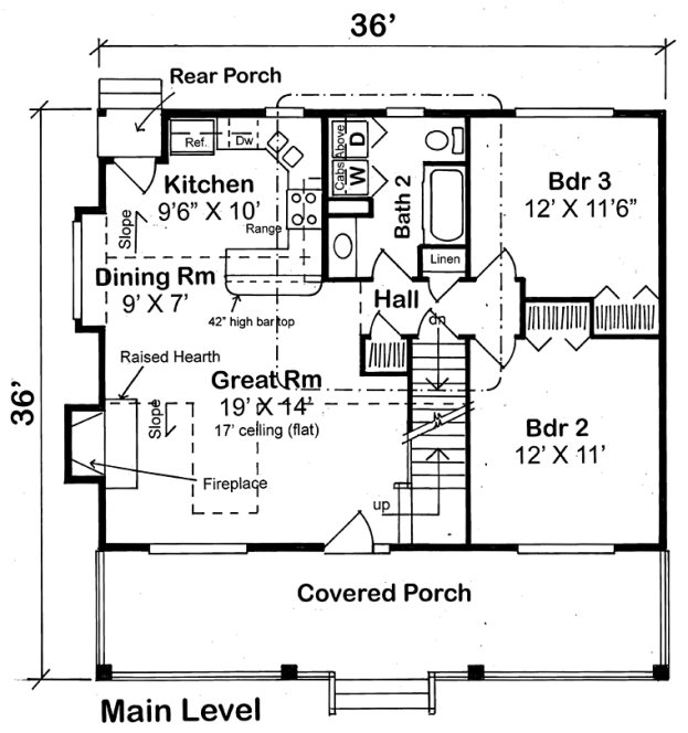 Main Floor Plan for House Plan #185931
