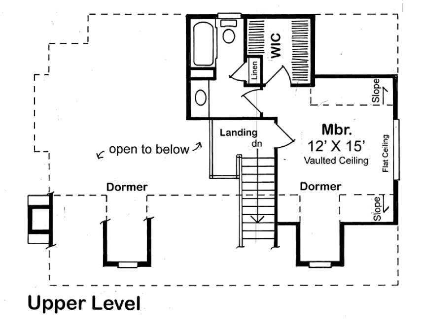 Second Floor Plan for House Plan #185931