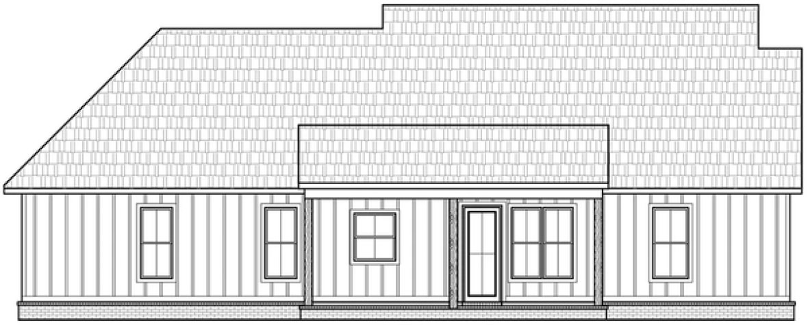Rear Elevation for House Plan #903481
