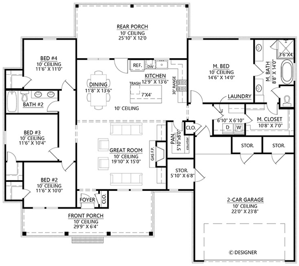 Main Floor Plan for House Plan #903481