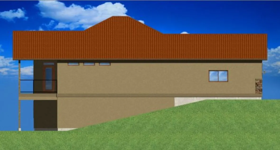 Left Elevation for House Plan #195090