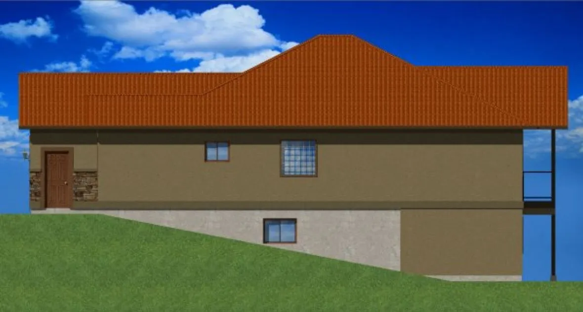 Right Elevation for House Plan #195090