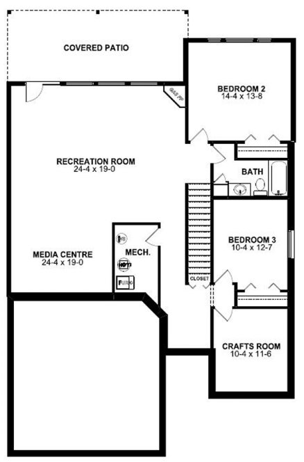 Basement Plan for House Plan #195090