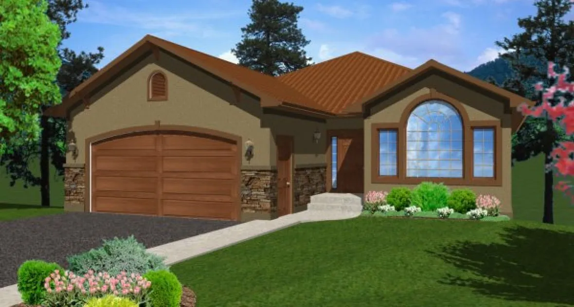 Full Rendering for House Plan #195090