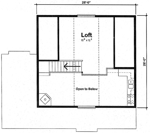 Second Floor Plan for House Plan #180489