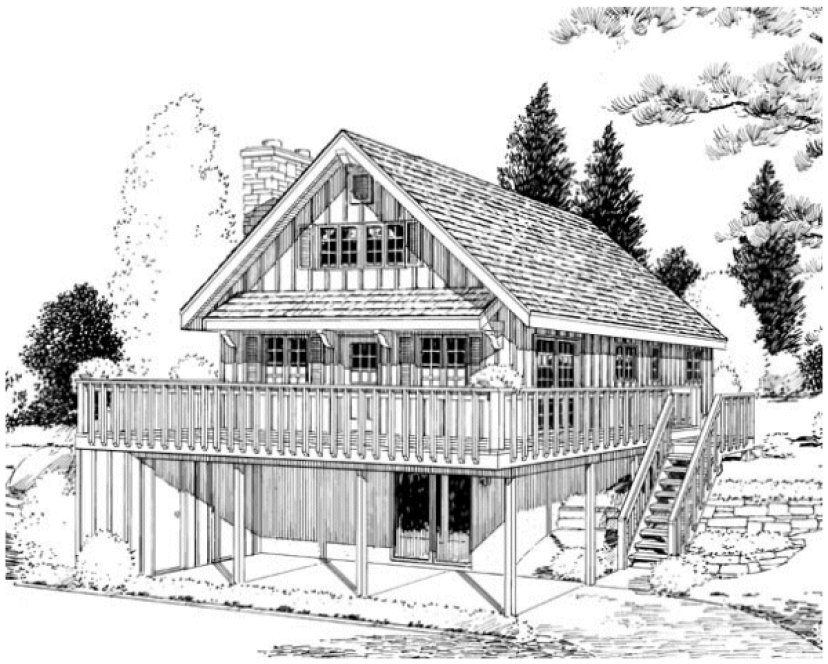 Full Rendering for House Plan #184699