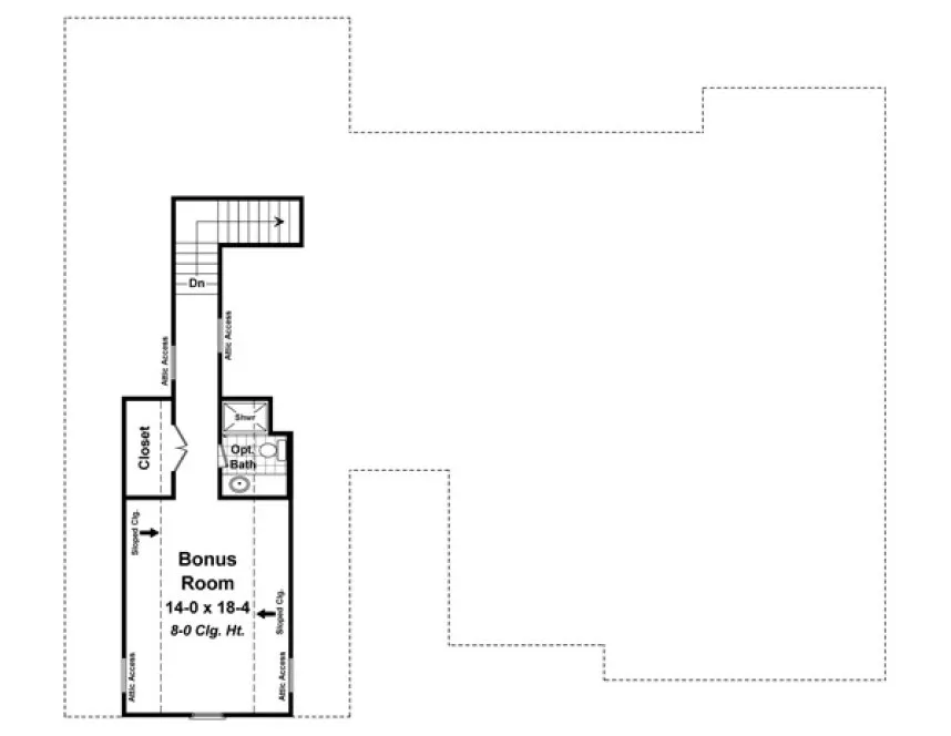 Attic Plan for House Plan #211912