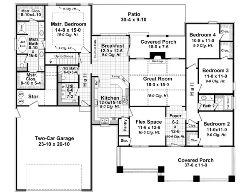 Main Floor Plan for House Plan #211912