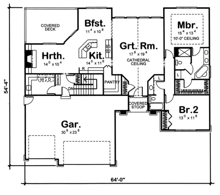 Main Floor Plan for House Plan #709989