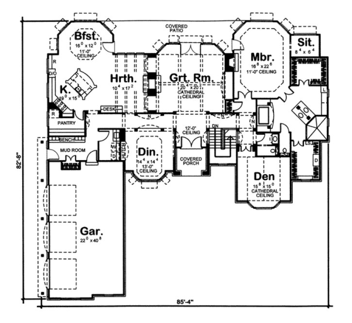 Main Floor Plan for House Plan #705639
