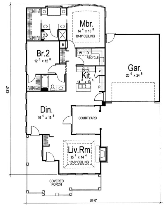 Main Floor Plan for House Plan #706859