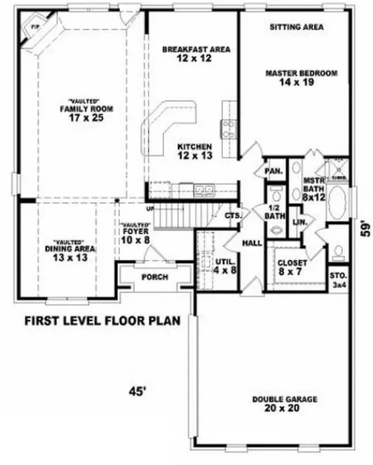 Main Floor Plan for House Plan #494552